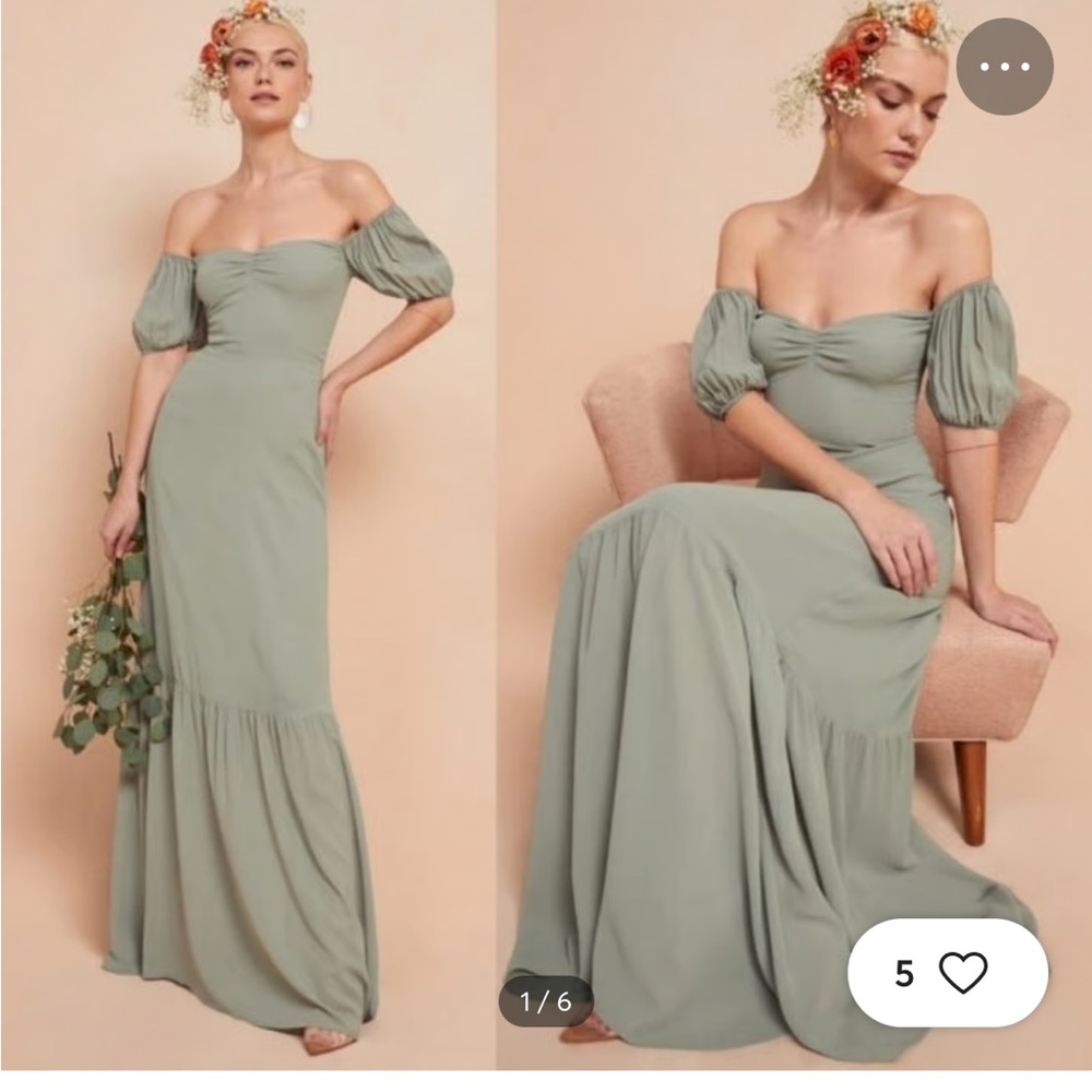 Reformation Farrow maxi dress in seamoss, size US 2